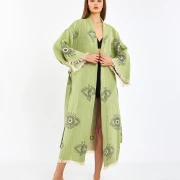 Nature Breeze – Jacquard-Musselin-Robe