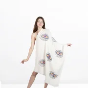 Aegean Towel – Aya Ivory | Handmade | 100% Baumwolle | Hamamtuch in Naturweiß