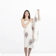 Aegean Towel – Aya Ivory | Handmade | 100% Baumwolle | Hamamtuch in Naturweiß