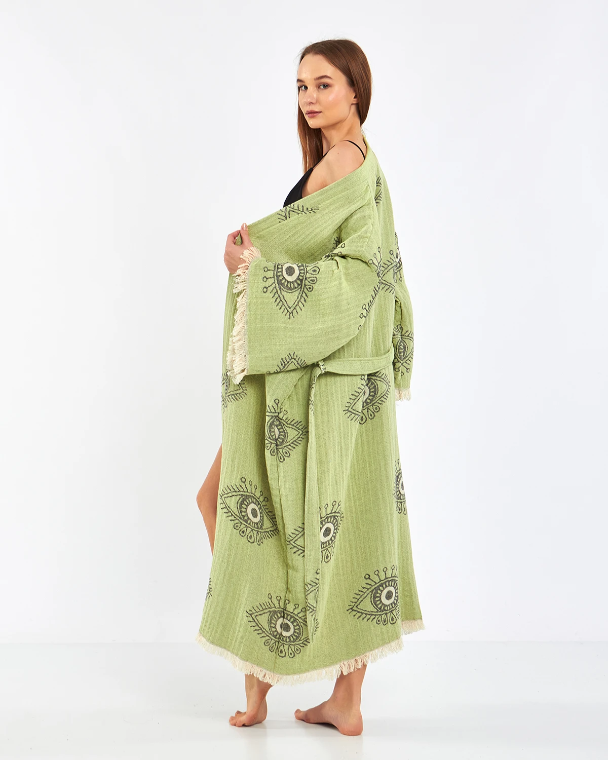 Nature Breeze – Jacquard-Musselin-Robe