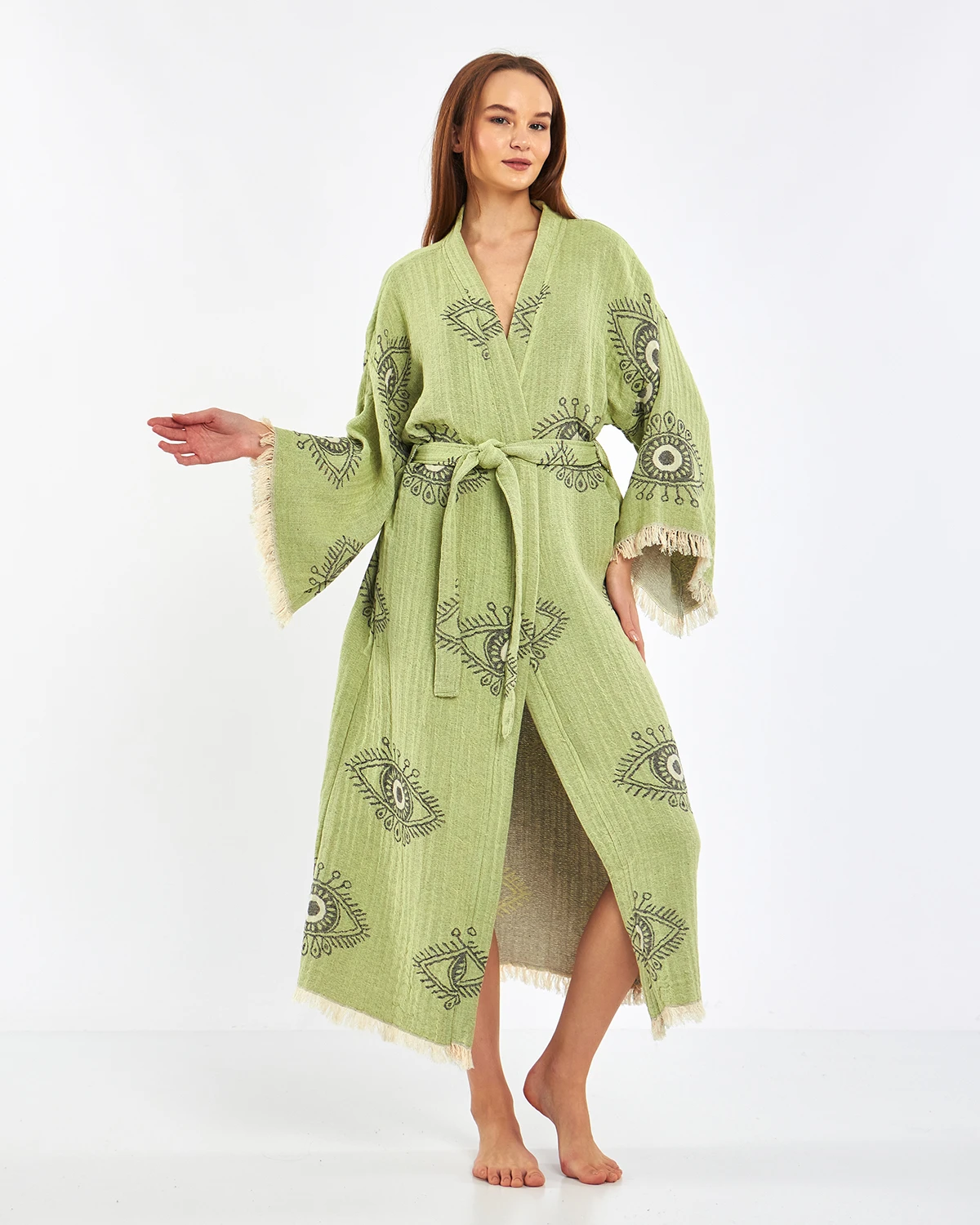 Nature Breeze – Jacquard-Musselin-Robe