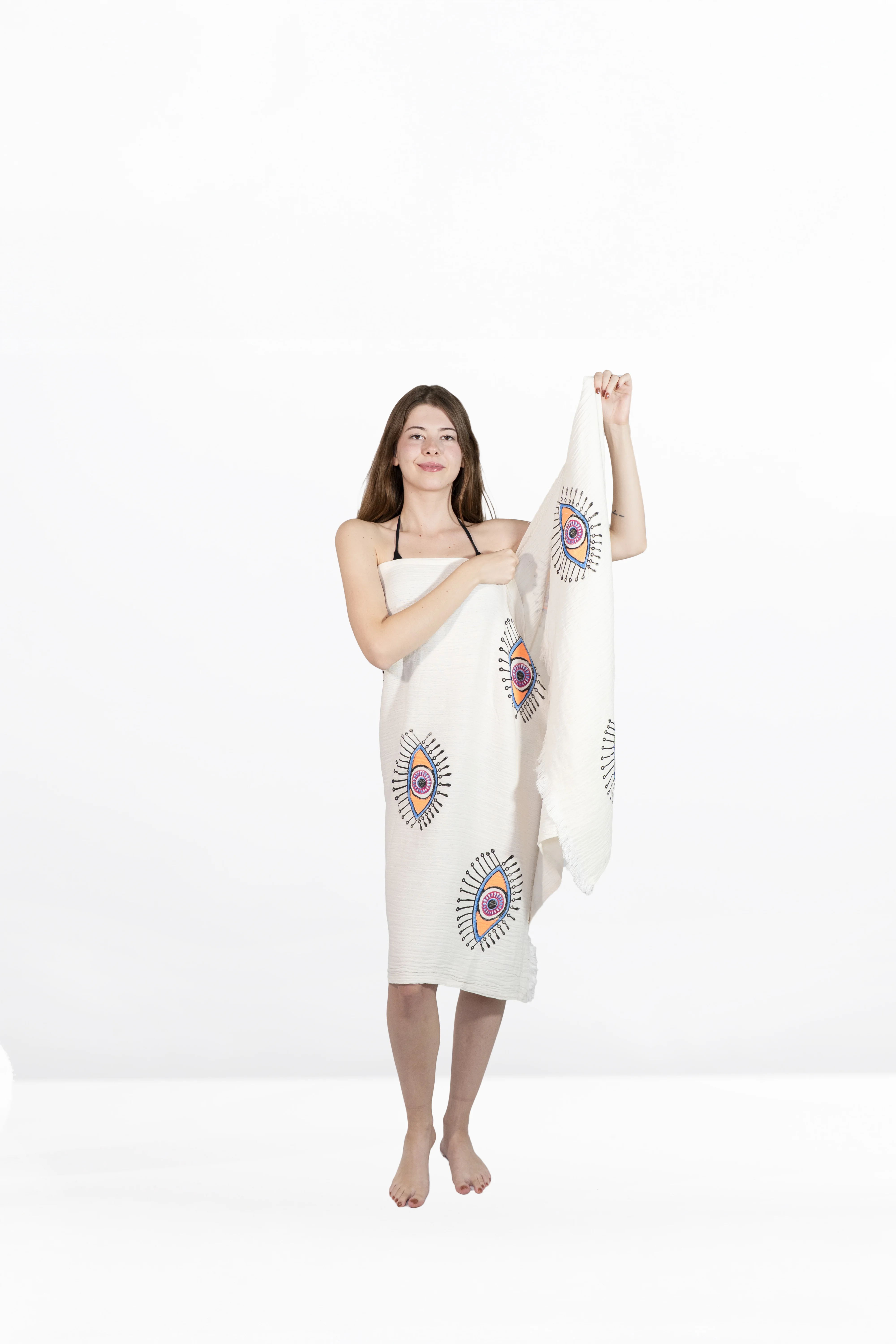 Aegean Towel – Aya Ivory | Handmade | 100% Baumwolle | Hamamtuch in Naturweiß